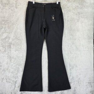 Express Pants Womens 10R Black Flare High Rise Dress Work Career Stretch